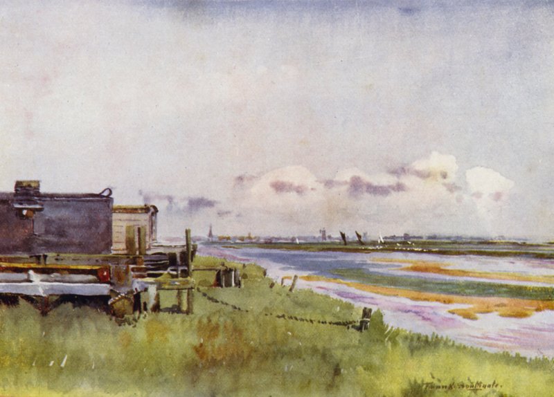 Norfolk Broads: Yarmouth z Breydon (kolor lito) autorstwa Frank Southgate