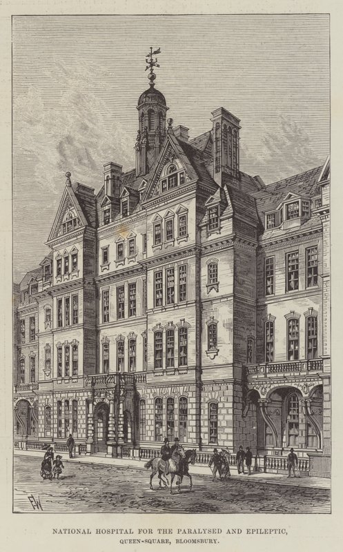 Narodowy Szpital dla Sparaliżowanych i Padaczkowych, Queen-Square, Bloomsbury autorstwa Frank Watkins
