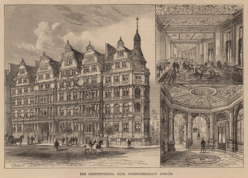 Klub Konstytucyjny, Northumberland Avenue autorstwa Frank Watkins