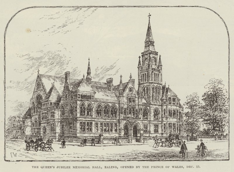 Jubileuszowa Sala Pamięci Królowej, Ealing, otwarta przez księcia Walii, 15 grudnia autorstwa Frank Watkins