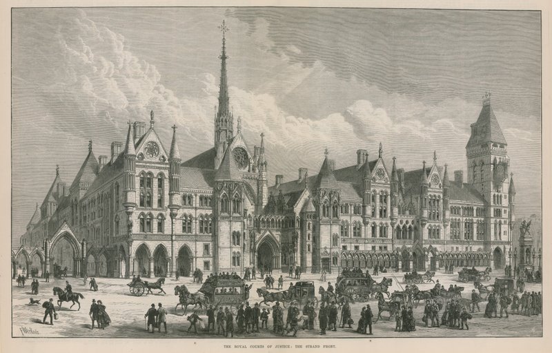 The Royal Courts of Justice: The Strand front autorstwa Frank Watkins