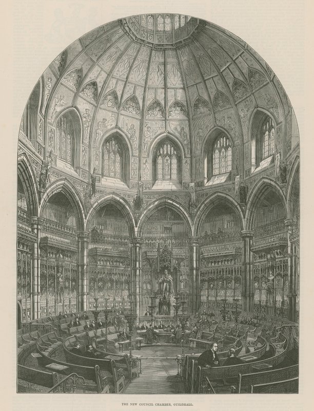 Nowa sala rady, Guildhall, Londyn autorstwa Frank Watkins