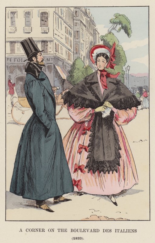 Róg na Boulevard des Italiens, 1833 autorstwa François Courboin