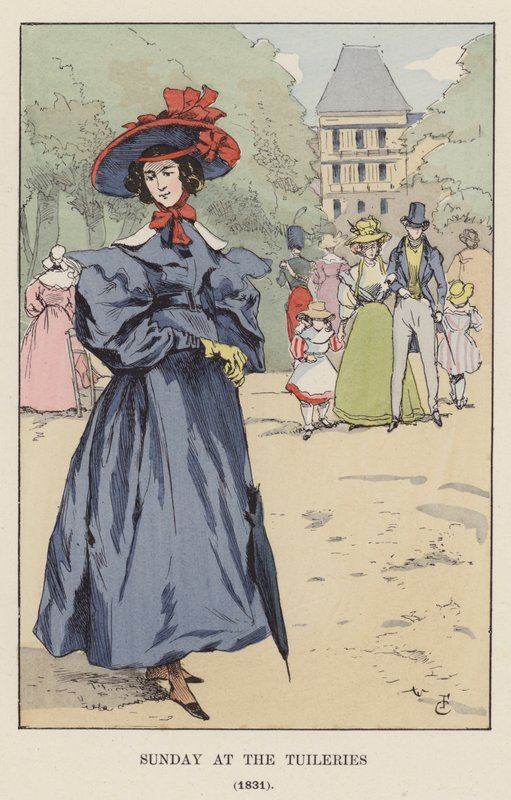 Niedziela w Tuileries, 1831 autorstwa François Courboin