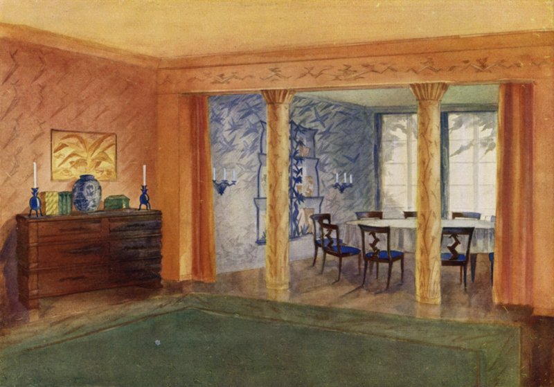 Salon i Jadalnia (kolor lito) autorstwa Frans Arnold Breuhaus de Groot