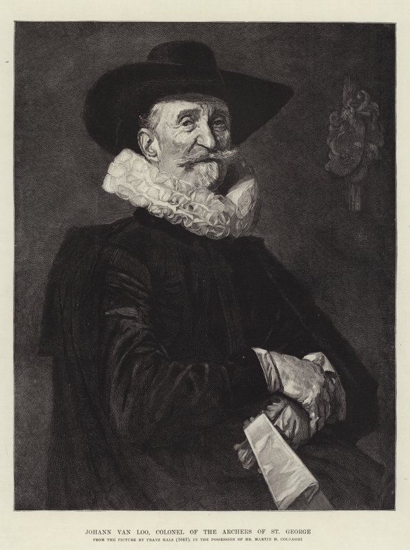 Johann van Loo, pułkownik łuczników św. Jerzego autorstwa Frans Hals