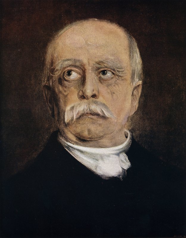 Otto von Bismarck, pruski mąż stanu i kanclerz Niemiec (litografia kolorowa) autorstwa Franz Seraph von (after) Lenbach