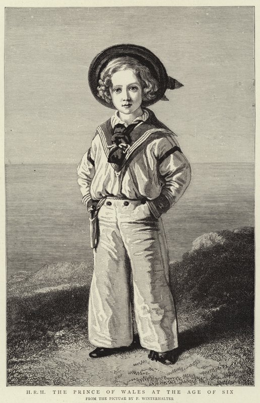 H R H Książę Walii w wieku sześciu lat (grafika) autorstwa Franz Xaver  Winterhalter (after)