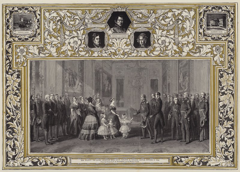 Jej Wysokość Królowa odbiera króla Ludwika Filipa w zamku Windsor, 8 października 1844 r. autorstwa Franz Xaver Winterhalter
