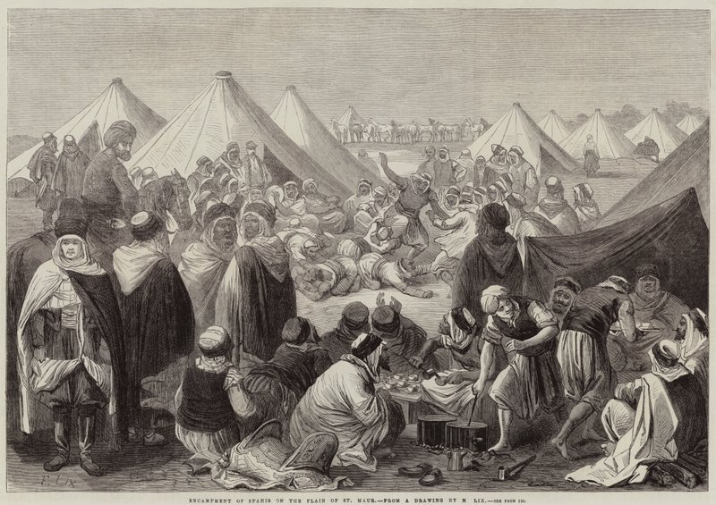 Obóz Spahisów na równinie St Maur autorstwa Frederic Theodore Lix