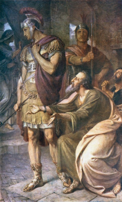 Paweł w Rzymie (kolorowa litografia) autorstwa Frederic James Shields