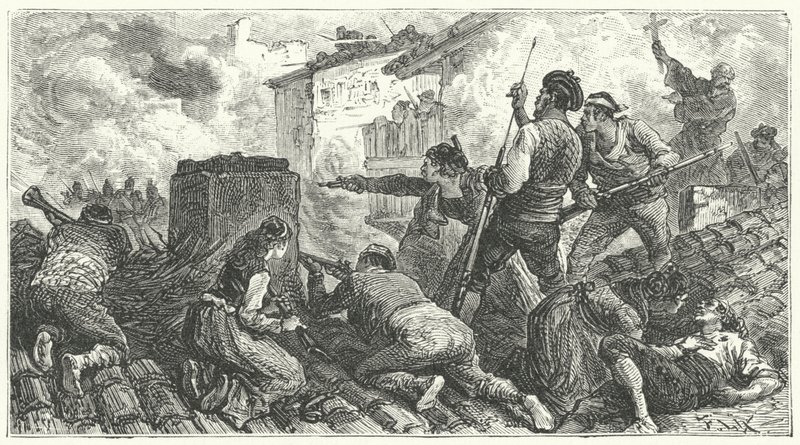 Obrona Saragossy przed Francuzami autorstwa Frederic Theodore (after) Lix