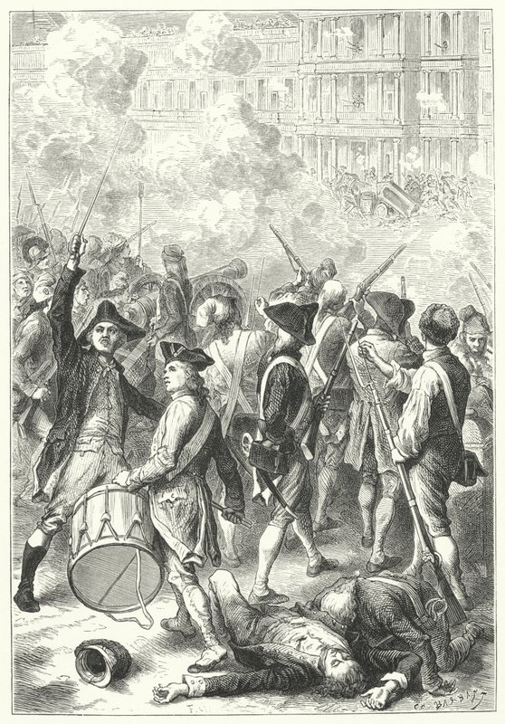 Szturm na Pałac Tuileries przez sans-kulotów autorstwa Frederic Theodore (after) Lix