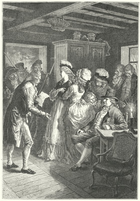 Aresztowanie Ludwika XVI i jego rodziny w Varennes autorstwa Frederic Theodore (after) Lix