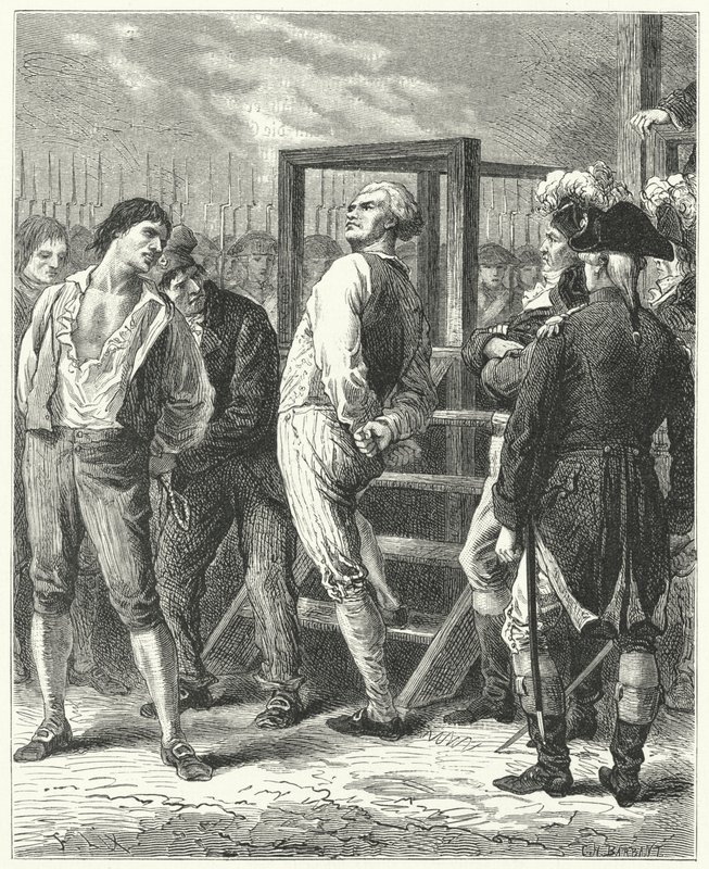 Egzekucja Georgesa Dantona, 1794 autorstwa Frederic Theodore Lix