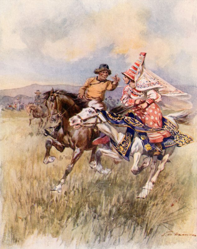 Kirgizi zaloty autorstwa Frederic de Haenen