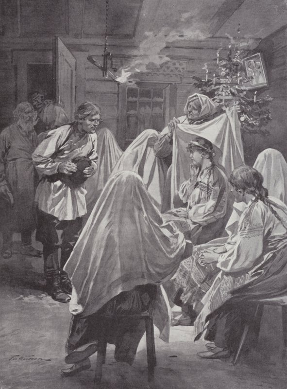 Wybór Panny Młodej w Wigilię autorstwa Frederic de Haenen