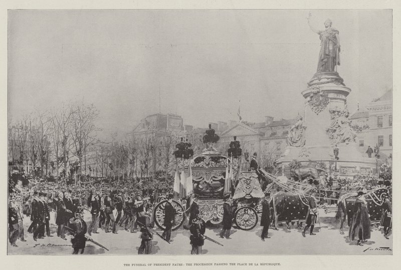 Pogrzeb prezydenta Faure, procesja przechodząca przez Place de la Republique autorstwa Frederic de Haenen