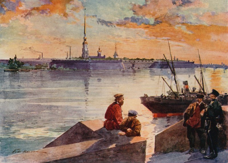 Nabrzeże pałacowe Newy autorstwa Frederic de Haenen