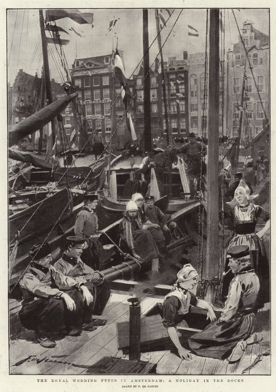 Królewskie wesela w Amsterdamie, wakacje w dokach autorstwa Frederic de Haenen
