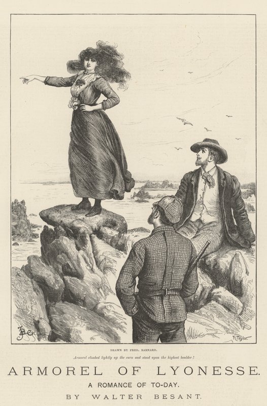 Zbroja Lyonesse, Współczesny romans — Walter Besant autorstwa Frederick Barnard