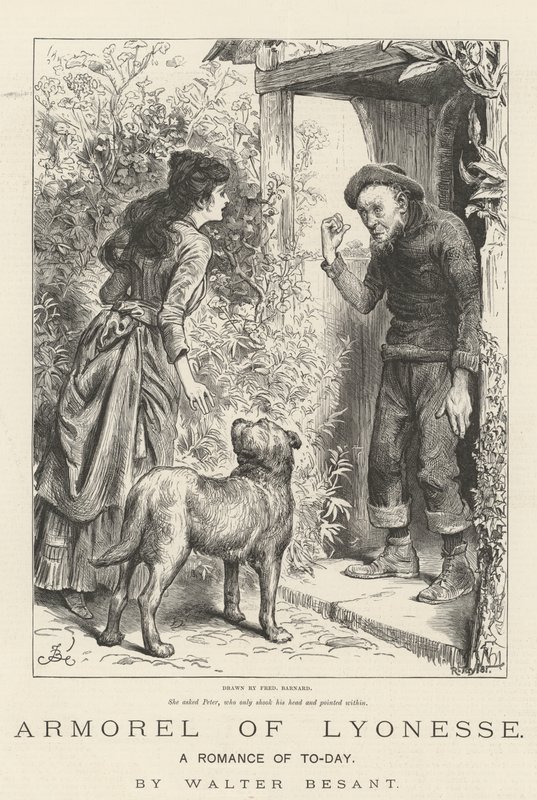 Zbroja Lyonesse, Współczesny romans — Walter Besant autorstwa Frederick Barnard