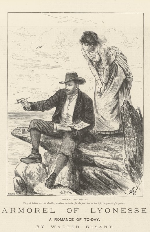 Zbroja Lyonesse, Współczesny romans — Walter Besant autorstwa Frederick Barnard