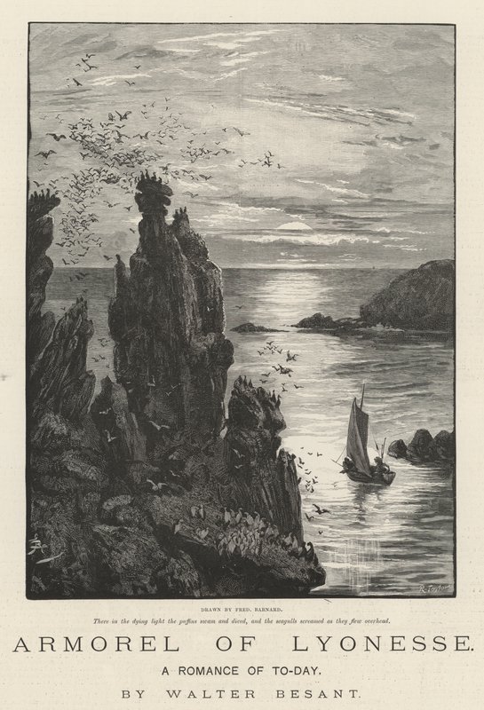 Zbroja Lyonesse, Współczesny romans — Walter Besant autorstwa Frederick Barnard