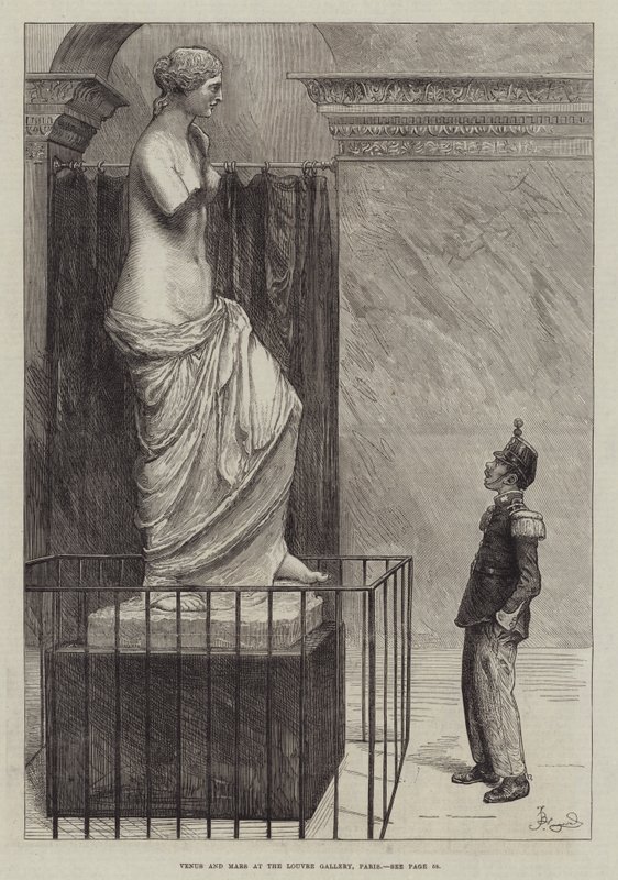 Wenus i Mars w Galerii Luwr, Paryż autorstwa Frederick Barnard