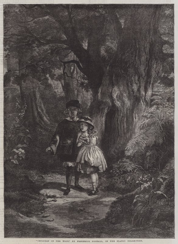 Dzieci w lesie autorstwa Frederick Goodall