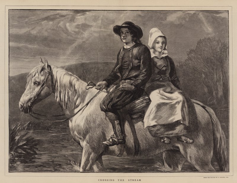 Przekraczanie strumienia autorstwa Frederick Goodall