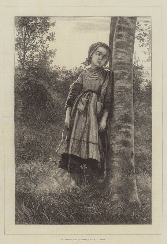 Bretonka, wieczór autorstwa Frederick John Skill