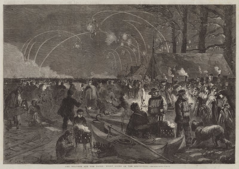 Pogoda i parki, Scena nocna na Serpentynie autorstwa Frederick John Skill