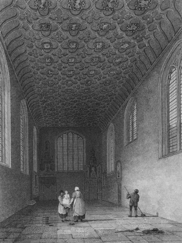 Wnętrze kaplicy Savoy, Westminster (rycina) autorstwa Frederick (after) Nash