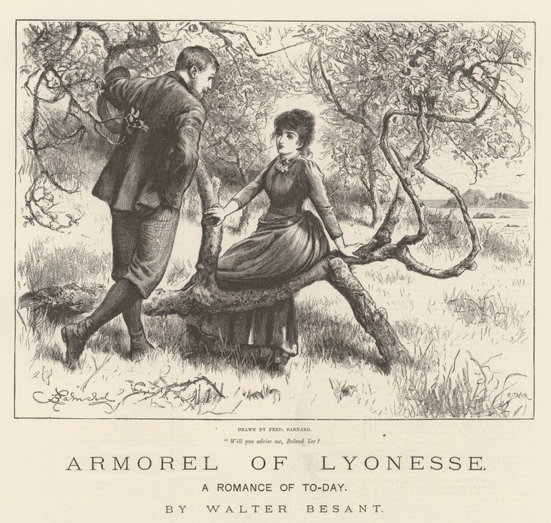 Armorel z Lyonesse, Romans współczesny, autorstwa Waltera Besanta autorstwa Frederick Barnard