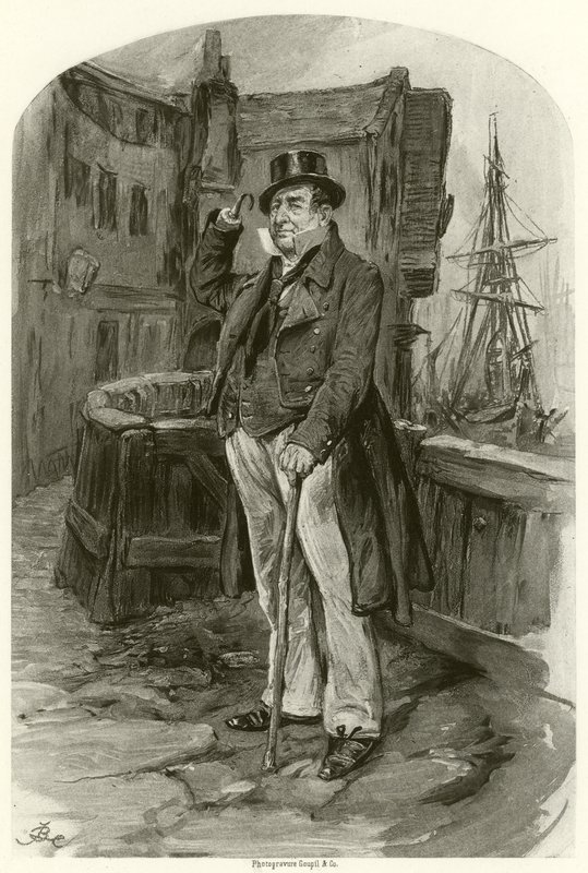 Kapitan Cuttle (wklęsłodruk) autorstwa Frederick Barnard