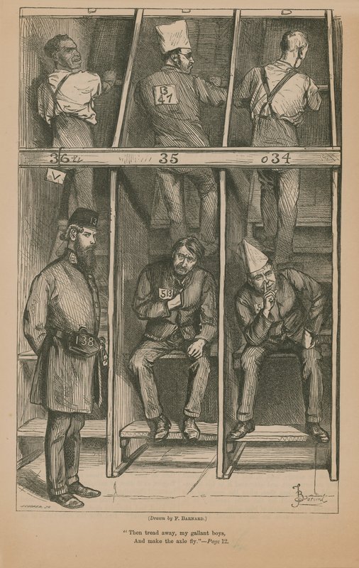 Więźniowie na bieżni autorstwa Frederick Barnard
