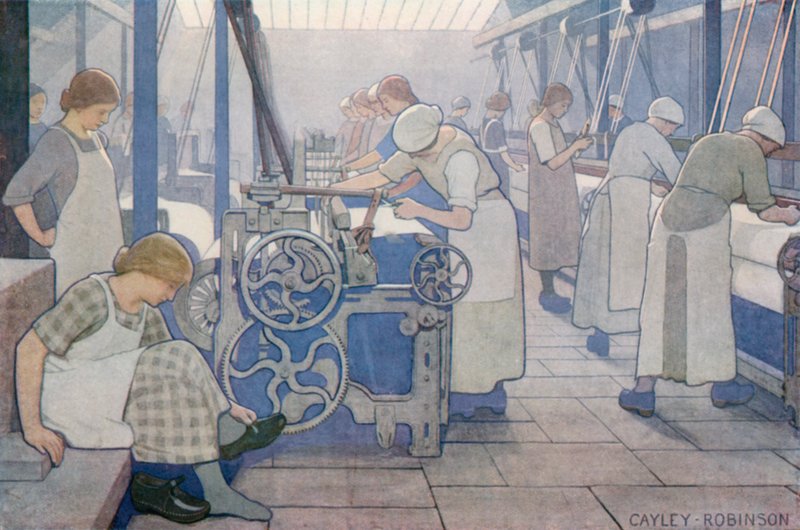 Brytyjski przemysł, bawełna autorstwa Frederick Cayley Robinson