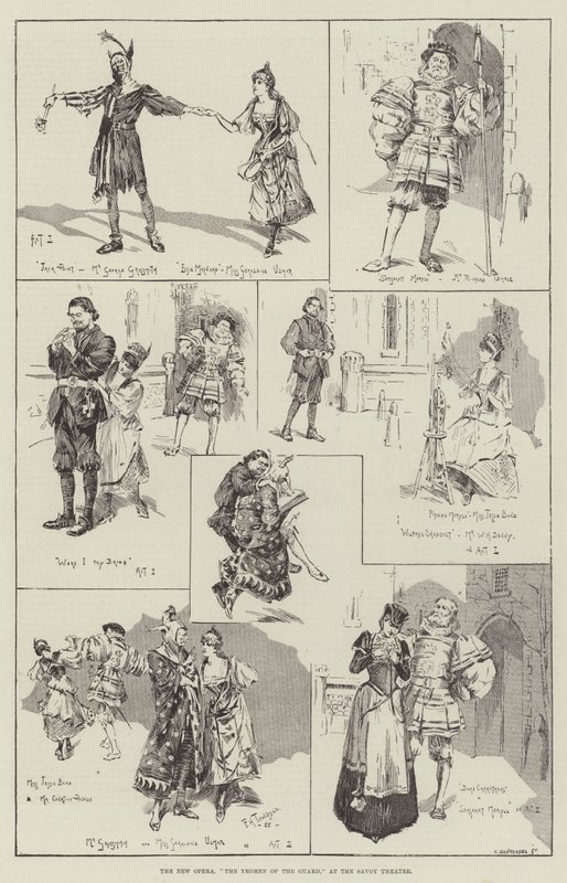 Nowa Opera, Yeomen of the Guard, w Teatrze Savoy autorstwa Frederick Henry Townsend