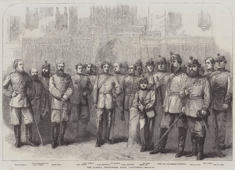 Ochotnicy Strzelców Westminsterskich Królowej autorstwa Frederick John Skill