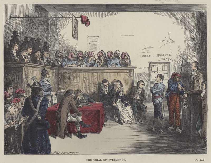 Ilustracja do opowieści o dwóch miastach autorstwa Frederick L. Bernard