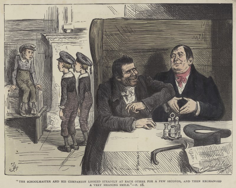 Ilustracja do Mikołaja Nickleby autorstwa Frederick L. Bernard
