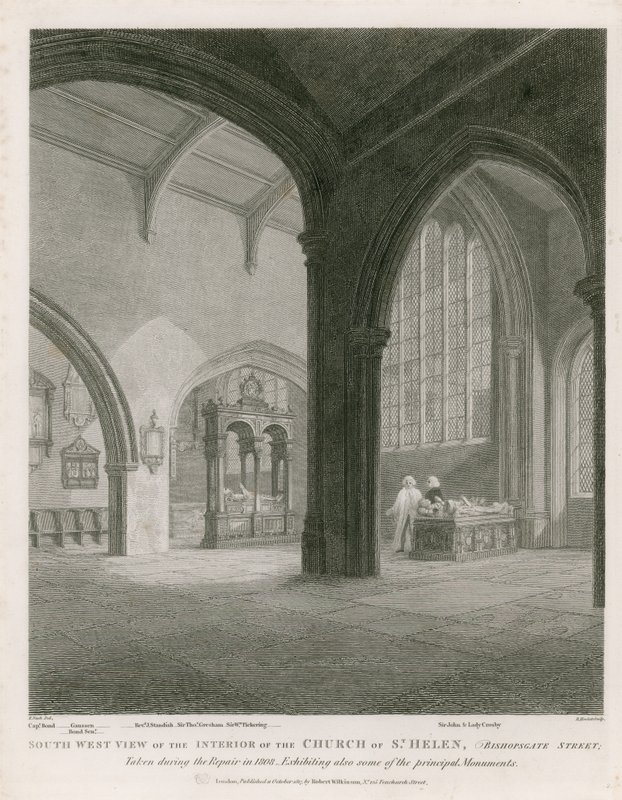 Kościół św. Heleny, Bishopsgate Street, Londyn autorstwa Frederick Nash