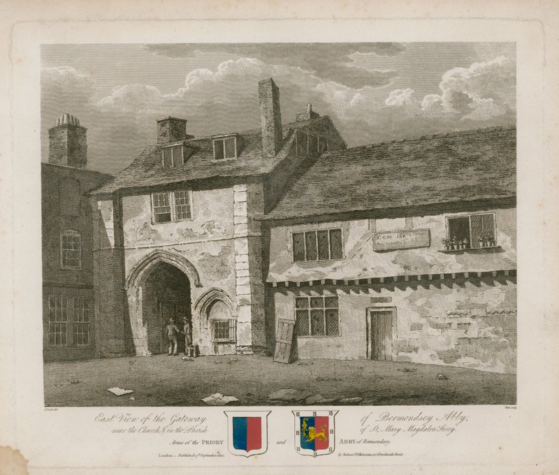 Brama Opactwa Bermondsey autorstwa Frederick Nash