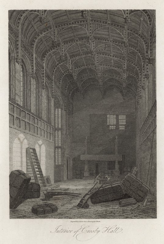Wnętrze Crosby Hall autorstwa Frederick Nash