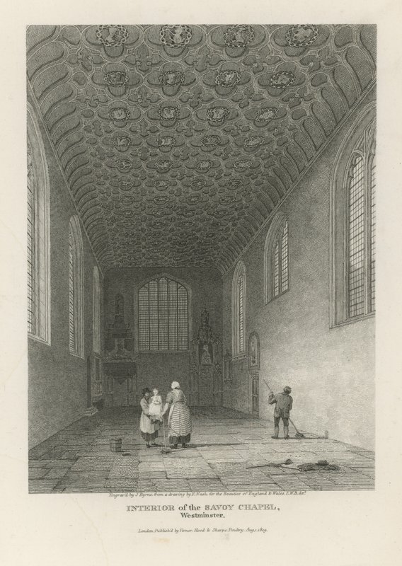 Wnętrze Kaplicy Savoy autorstwa Frederick Nash