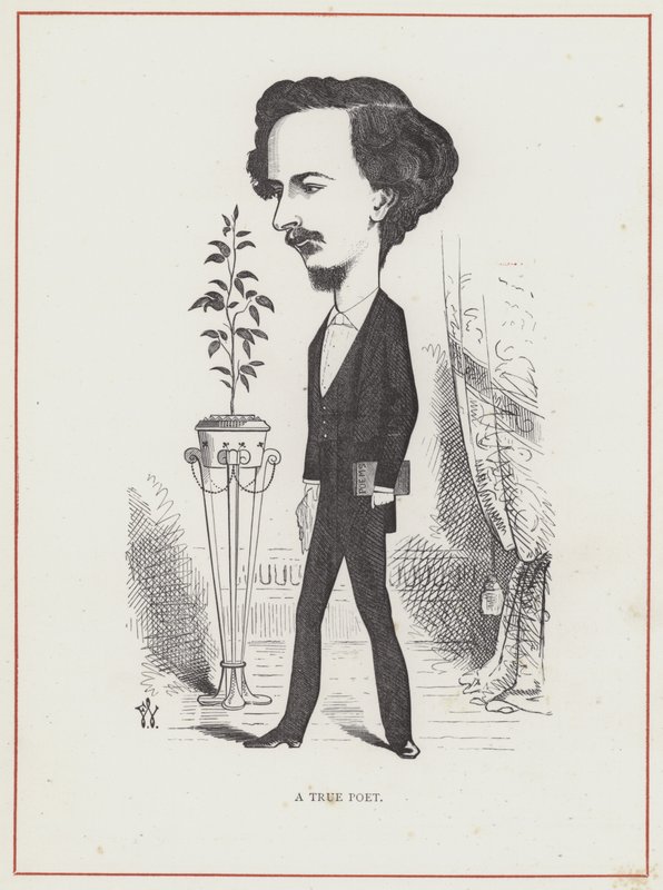 Algernon Charles Swinburne, poeta autorstwa Frederick Waddy