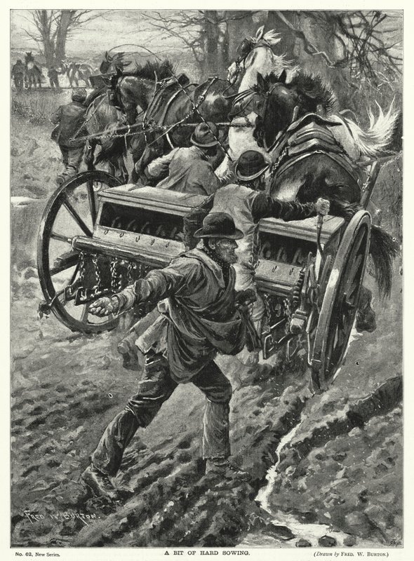 Trochę ciężkiego siewu (lito) autorstwa Frederick William (after) Burton