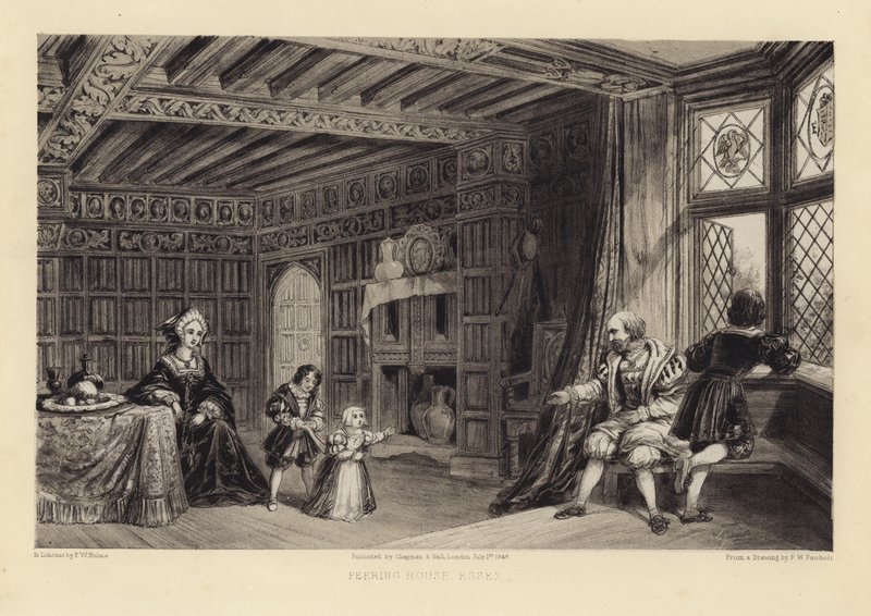 Feering House, Essex (lithotint) autorstwa Frederick William Fairholt