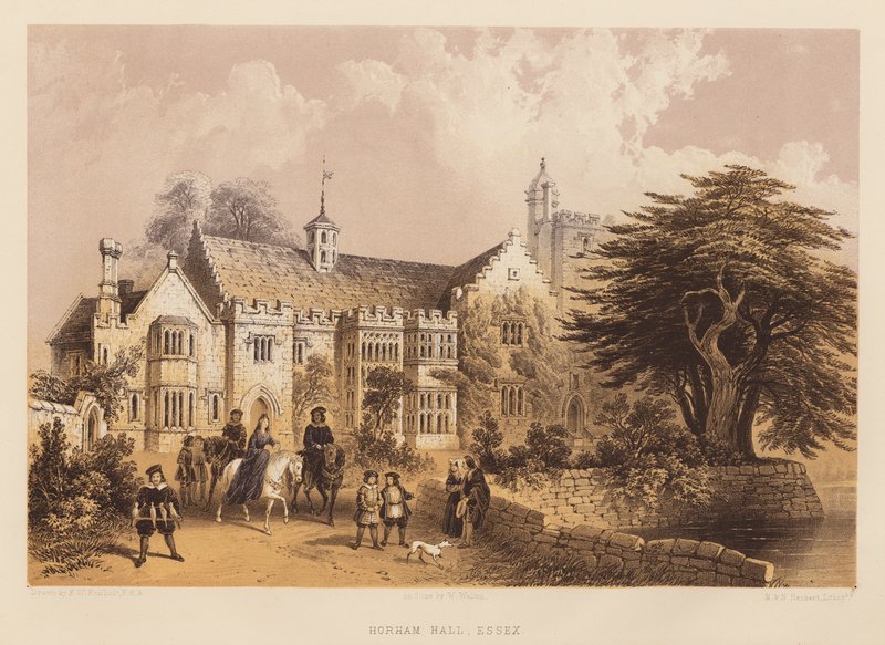 Horham Hall, Essex (akwatinta) autorstwa Frederick William Fairholt